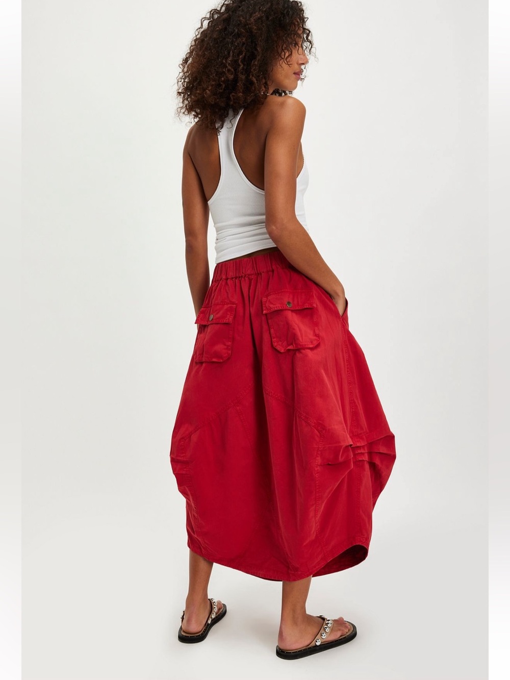 Free People Willow Poplin Maxi Skirt - Picture 2 of 5